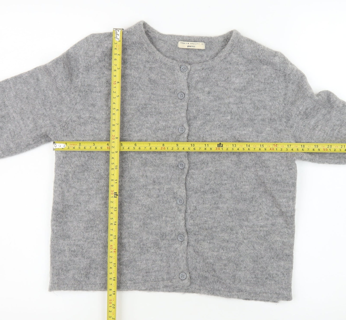 Womens UK Size XS Gina Tricot Grey Cardigan Jumper