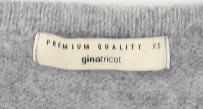 Womens UK Size XS Gina Tricot Grey Cardigan Jumper