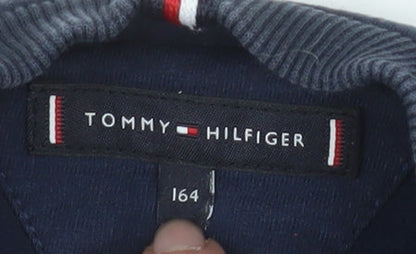 Teens UK Size 164 Tommy Hilfiger Blue Pullover Sweatshirt