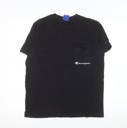 Mens UK Size S Champion Black  T-Shirt