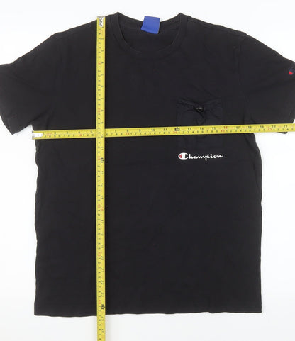 Mens UK Size S Champion Black  T-Shirt