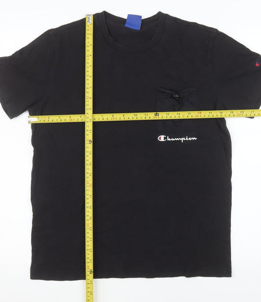 Mens UK Size S Champion Black  T-Shirt