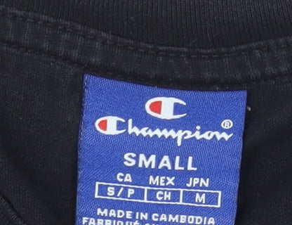 Mens UK Size S Champion Black  T-Shirt