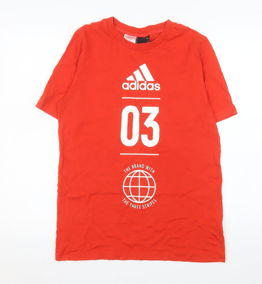 Mens UK Size XL adidas Red Gym & TrainingRunning & JoggingFootball T-Shirt
