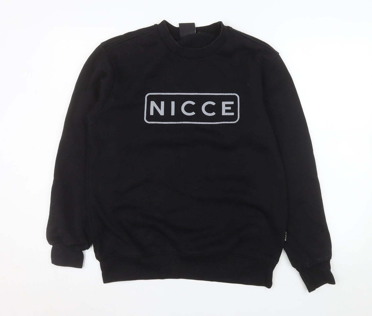 Mens UK Size S NICCE Black Pullover Sweatshirt