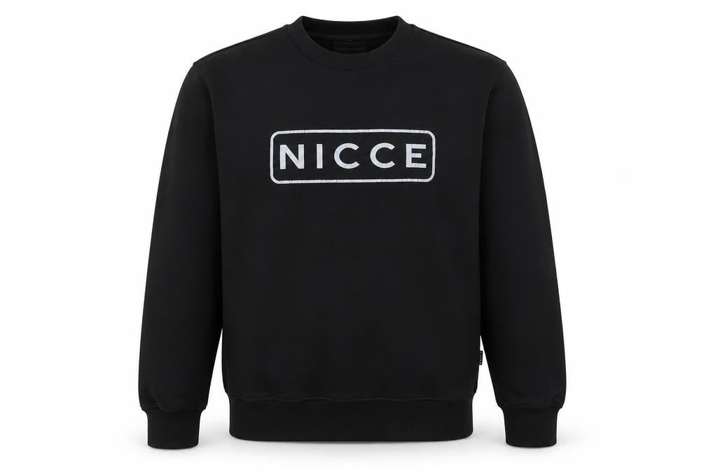 Mens UK Size S NICCE Black Pullover Sweatshirt