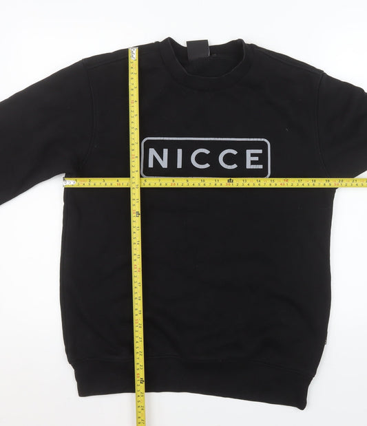 Mens UK Size S NICCE Black Pullover Sweatshirt