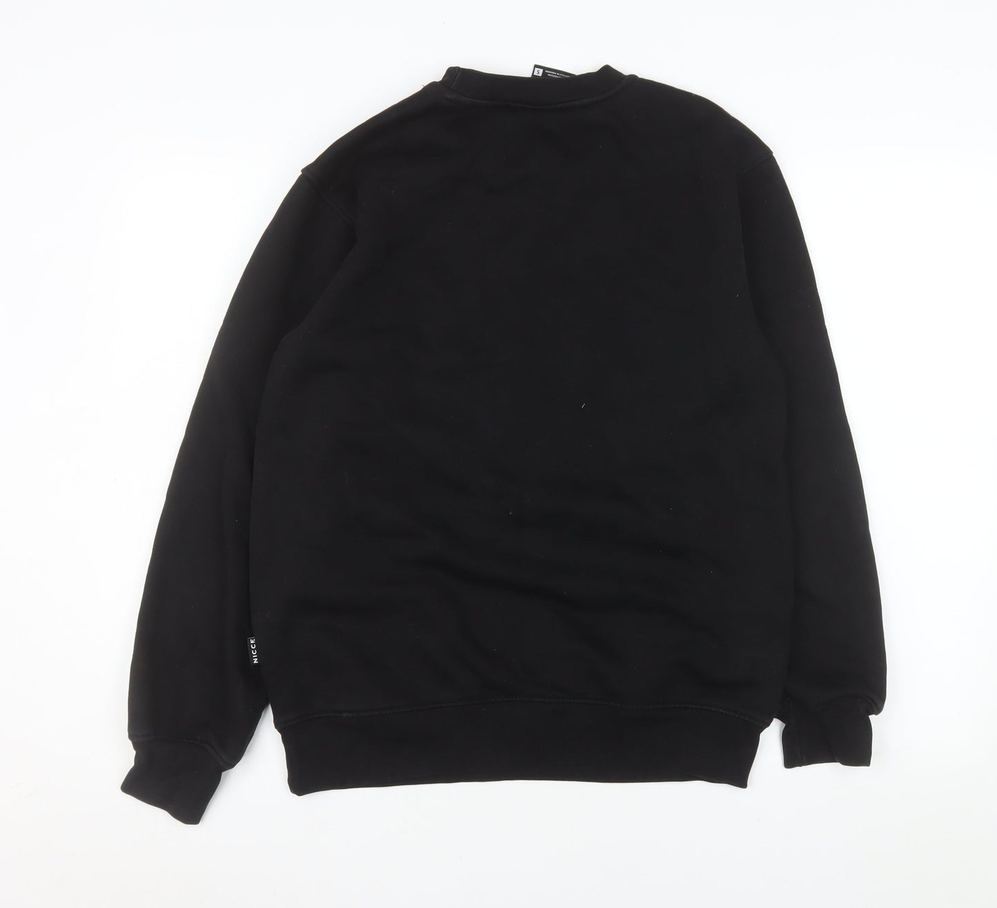 Mens UK Size S NICCE Black Pullover Sweatshirt