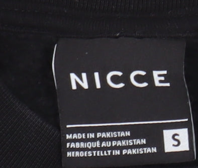 Mens UK Size S NICCE Black Pullover Sweatshirt