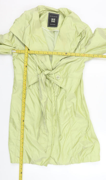 Womens UK Size 14 Damo Amsterdam Green Trench Coat