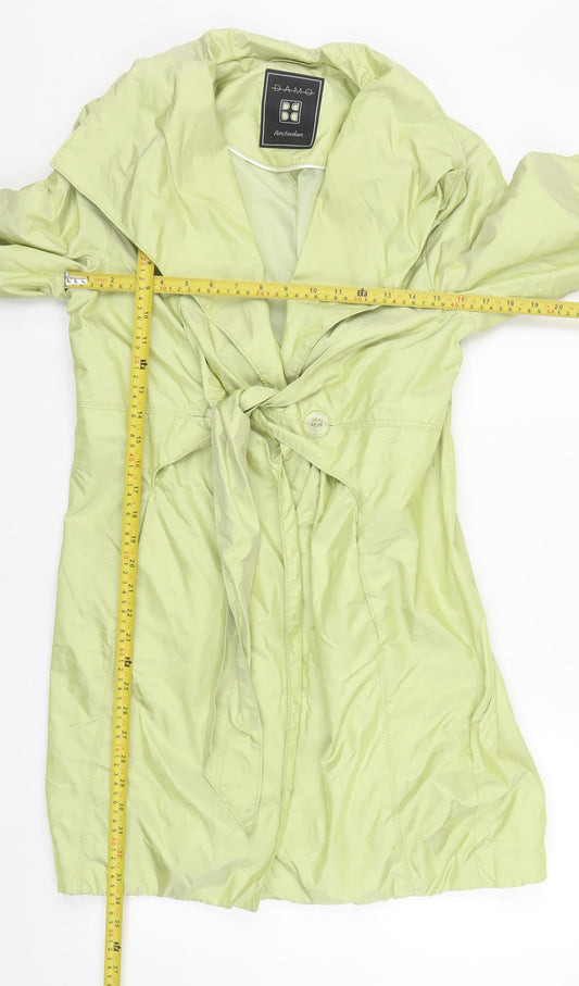 Womens UK Size 14 Damo Amsterdam Green Trench Coat