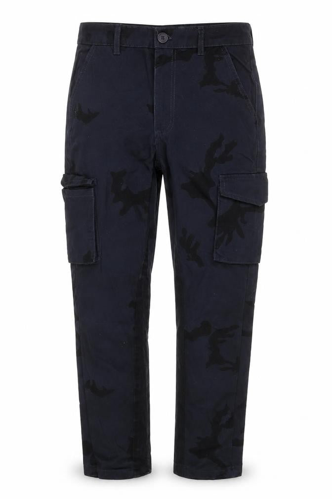 Mens UK Size 30 boohooMAN Regular Fit Cargo Blue Trousers