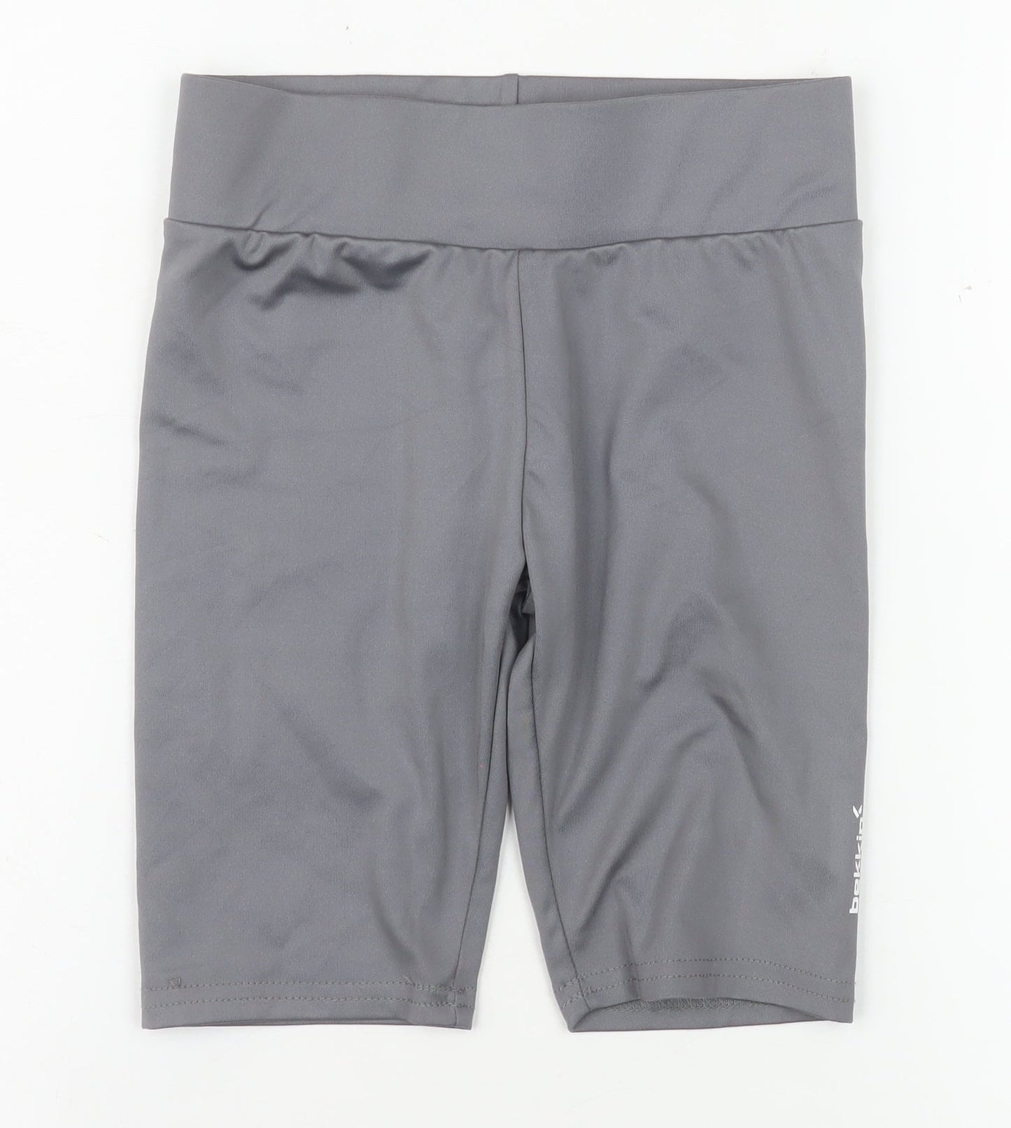 Bekkin Girls Grey 10 Years Biker Shorts Polyester Blend Stretch Activewear