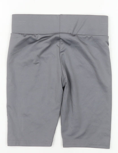 Bekkin Girls Grey 10 Years Biker Shorts Polyester Blend Stretch Activewear