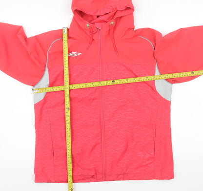 Womens UK Size 14 Umbro Pink Windbreaker Coat