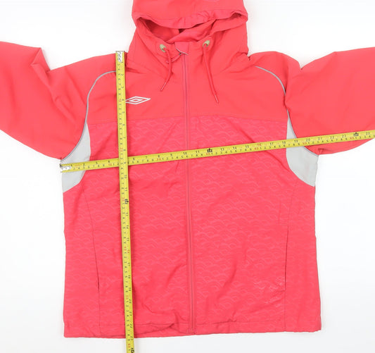 Womens UK Size 14 Umbro Pink Windbreaker Coat