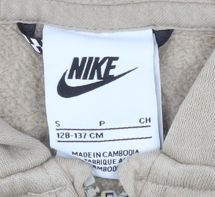 Girls UK Size 8-9 Years Nike Beige Basic Jacket