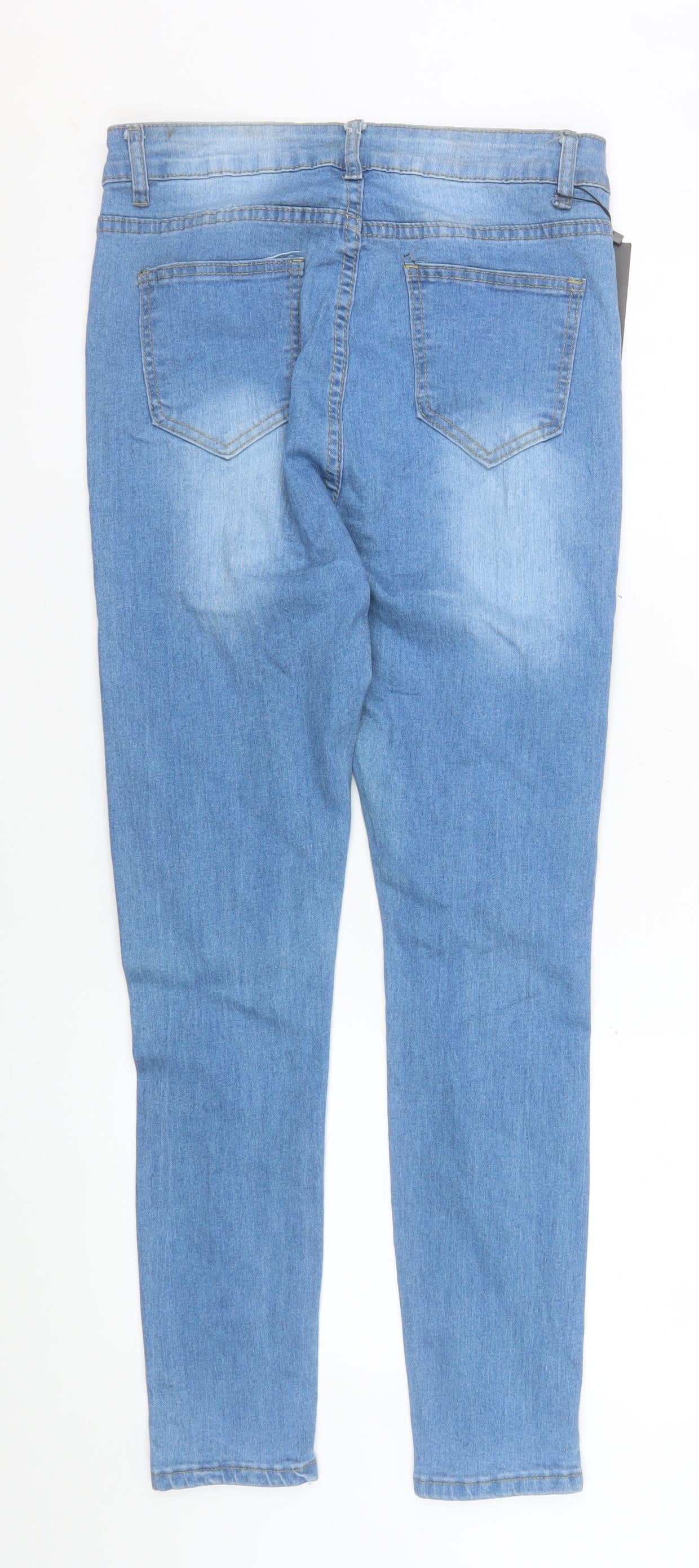 Womens UK Size 12 Denim Wise Slim Fit Skinny Blue Jeans