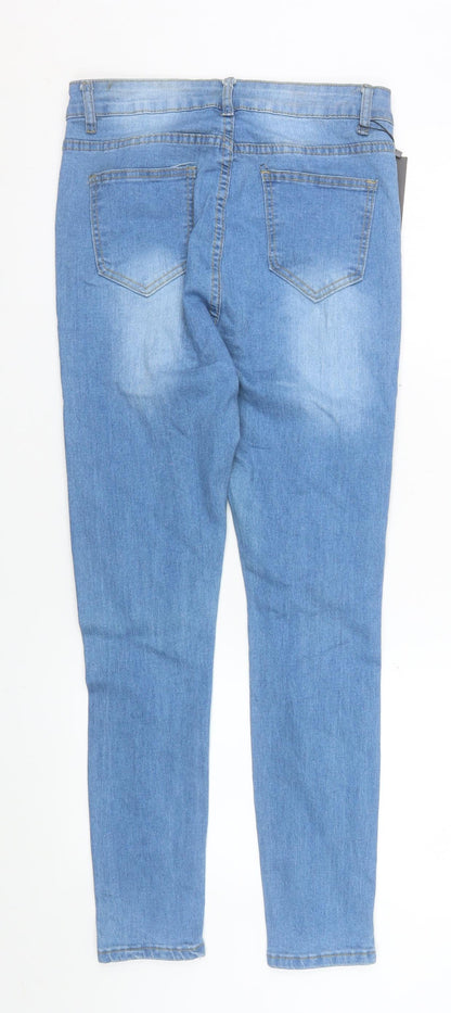 Womens UK Size 12 Denim Wise Slim Fit Skinny Blue Jeans