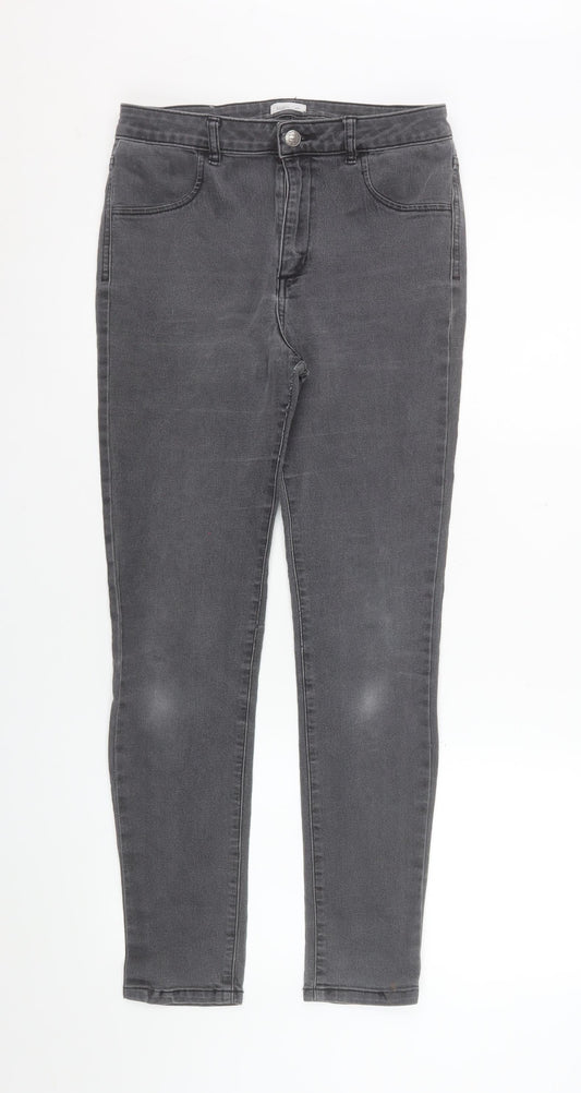 Womens UK Size 12 Shana Slim Fit Skinny Grey Jeans
