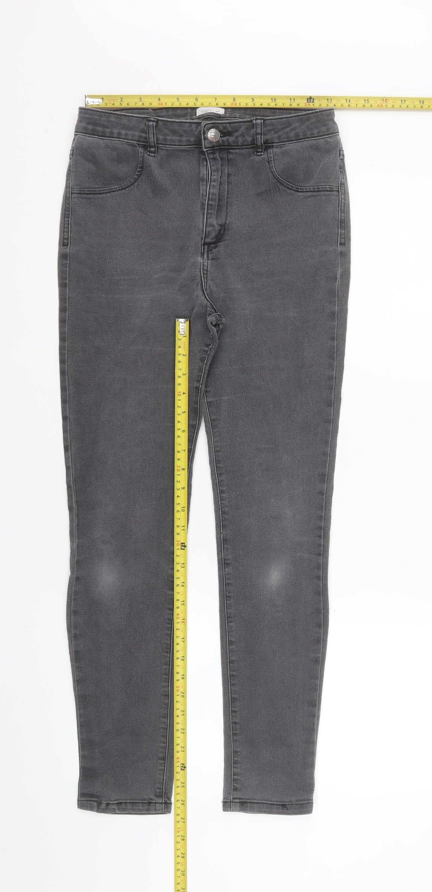 Womens UK Size 12 Shana Slim Fit Skinny Grey Jeans