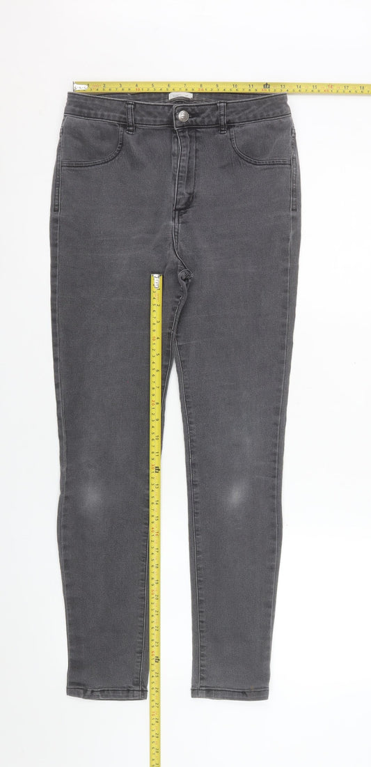 Womens UK Size 12 Shana Slim Fit Skinny Grey Jeans