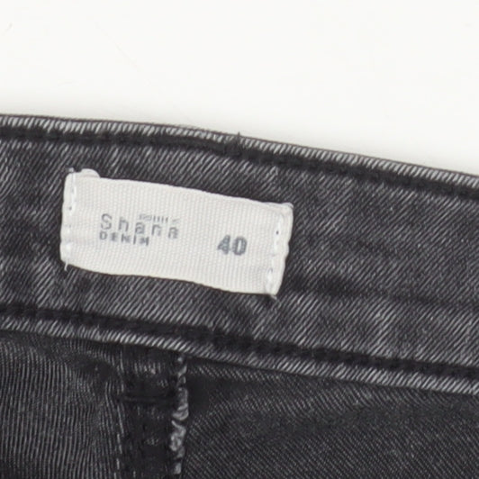 Womens UK Size 12 Shana Slim Fit Skinny Grey Jeans