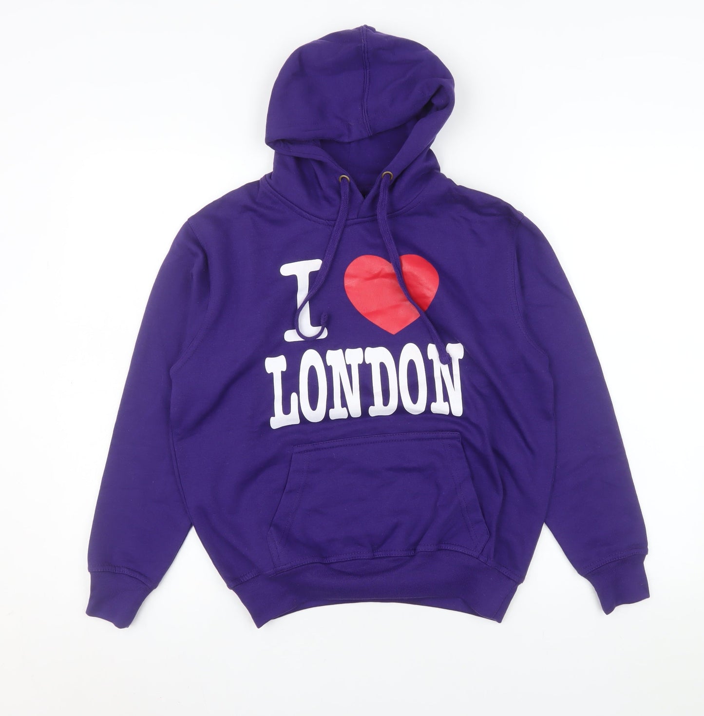Womens UK Size XS Great Britain Purple Pullover Hoodie