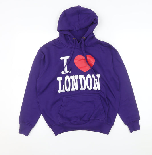 Womens UK Size XS Great Britain Purple Pullover Hoodie
