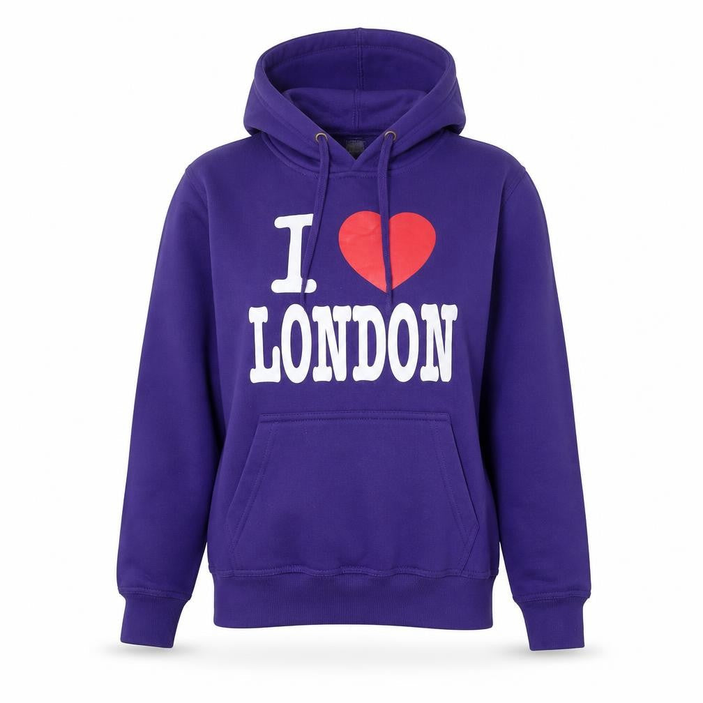 Womens UK Size XS Great Britain Purple Pullover Hoodie