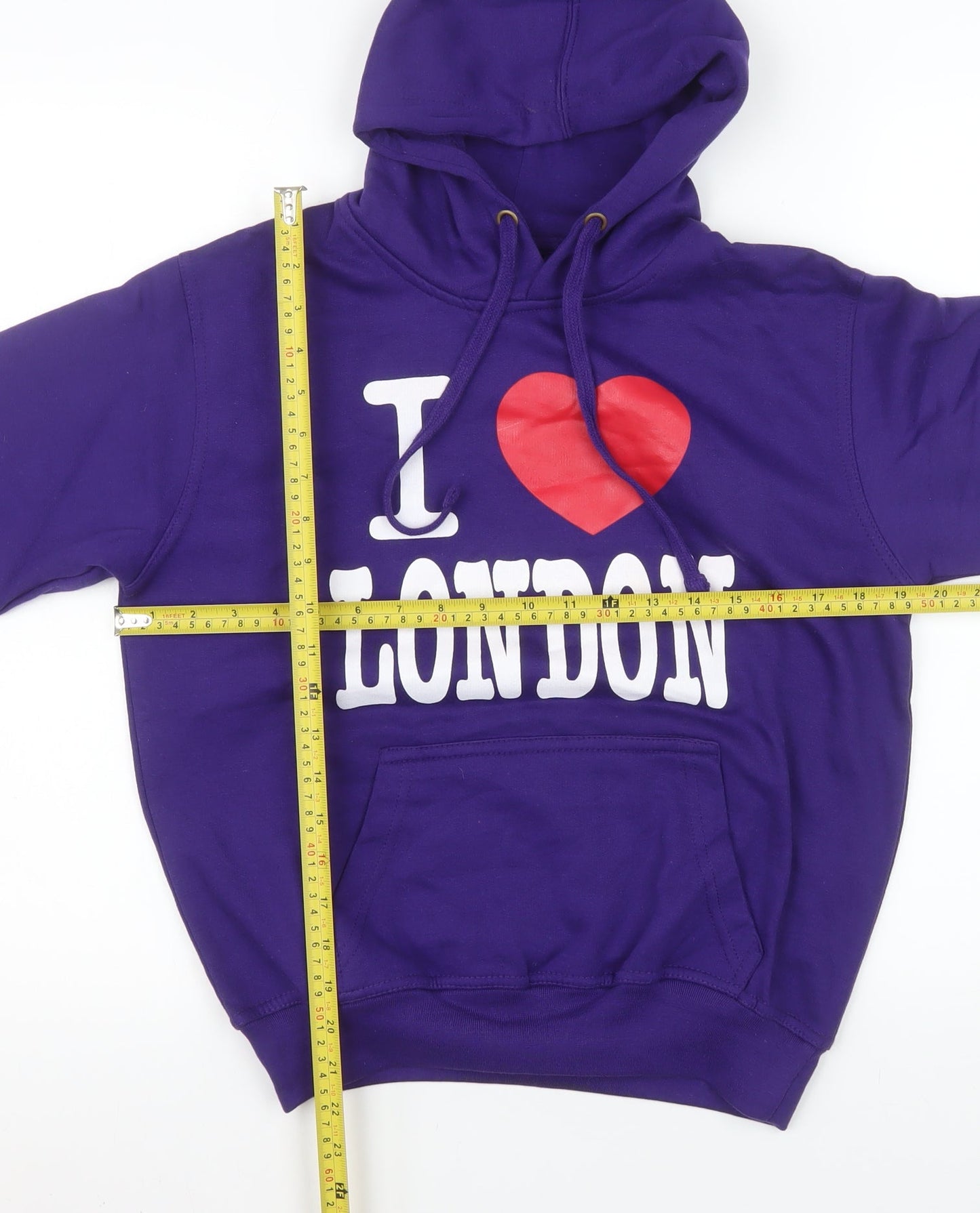 Womens UK Size XS Great Britain Purple Pullover Hoodie