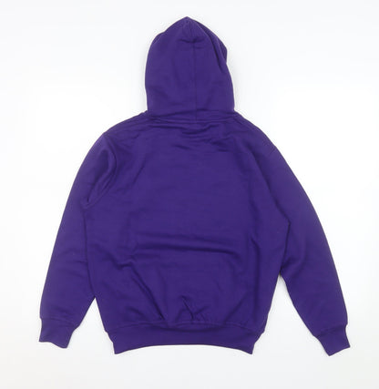 Womens UK Size XS Great Britain Purple Pullover Hoodie