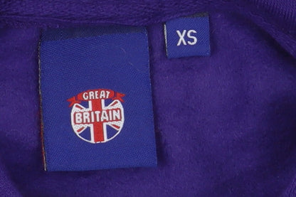 Womens UK Size XS Great Britain Purple Pullover Hoodie