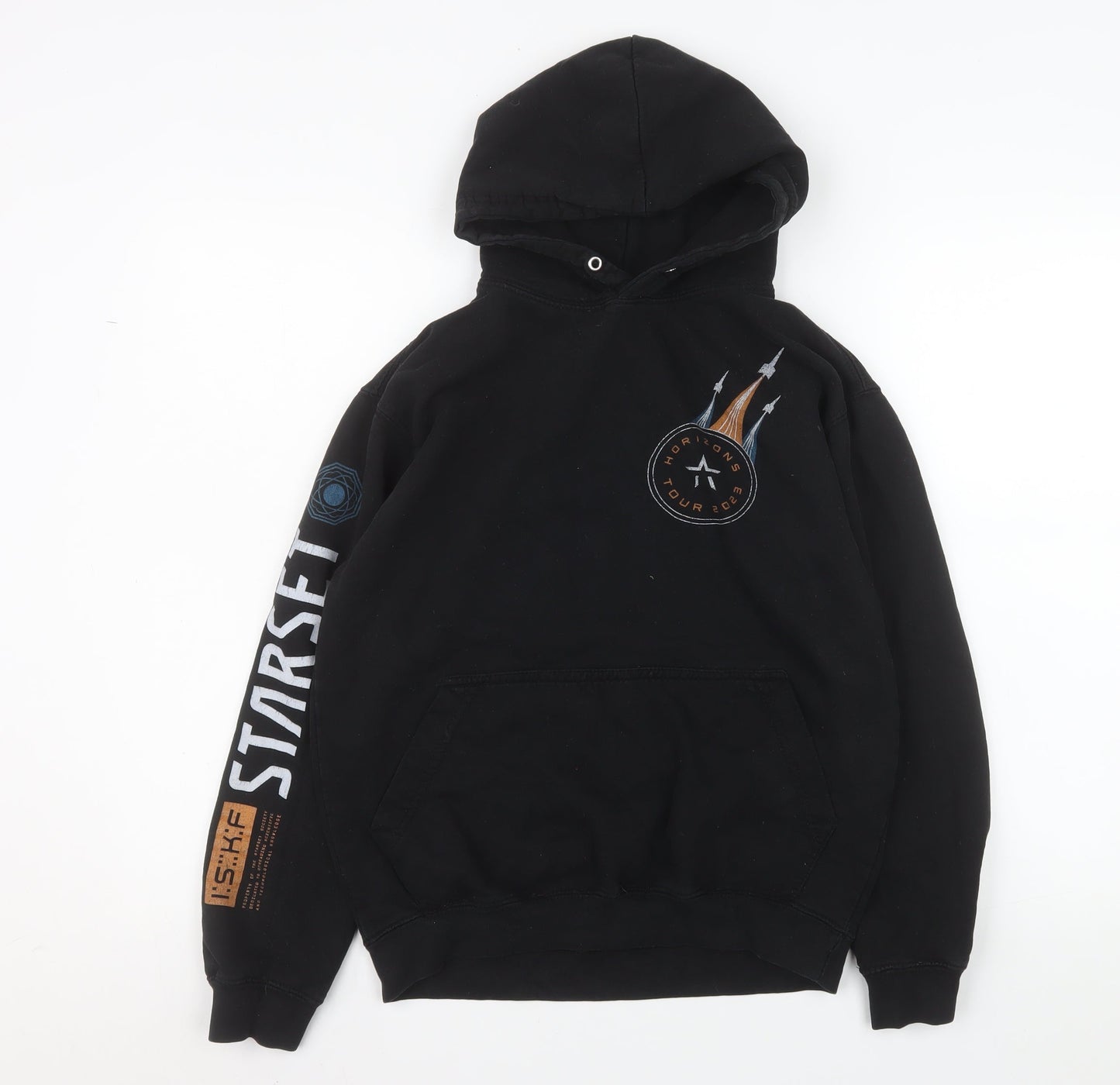 Mens UK Size S Just Hoods by AWDis Black Pullover Hoodie