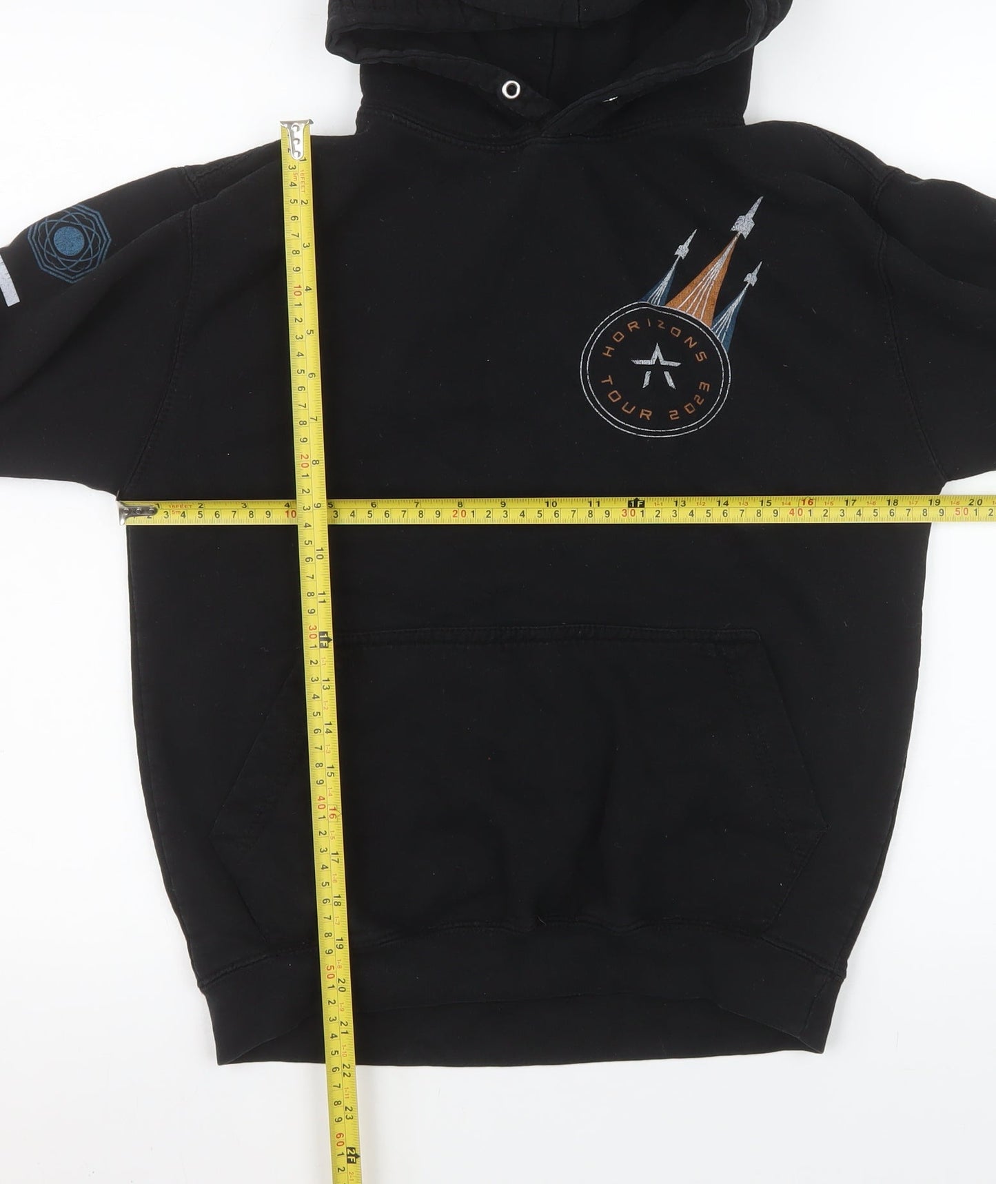 Mens UK Size S Just Hoods by AWDis Black Pullover Hoodie