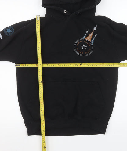 Mens UK Size S Just Hoods by AWDis Black Pullover Hoodie