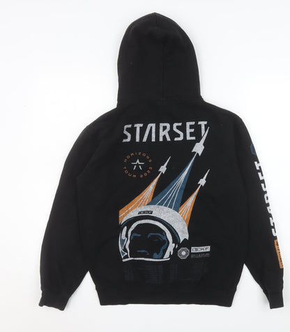 Mens UK Size S Just Hoods by AWDis Black Pullover Hoodie