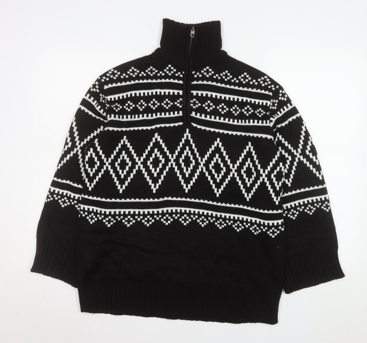 Mens UK Size S H&M Black Pullover Sweatshirt