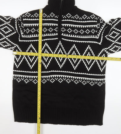 Mens UK Size S H&M Black Pullover Sweatshirt