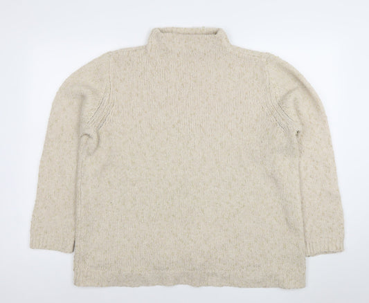 Womens UK Size L Fransa Beige Pullover Jumper