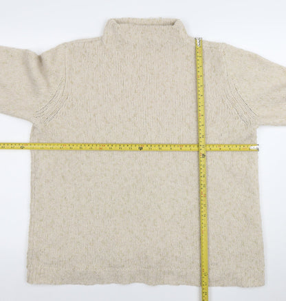 Womens UK Size L Fransa Beige Pullover Jumper