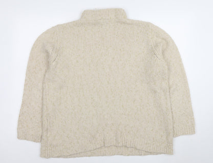 Womens UK Size L Fransa Beige Pullover Jumper
