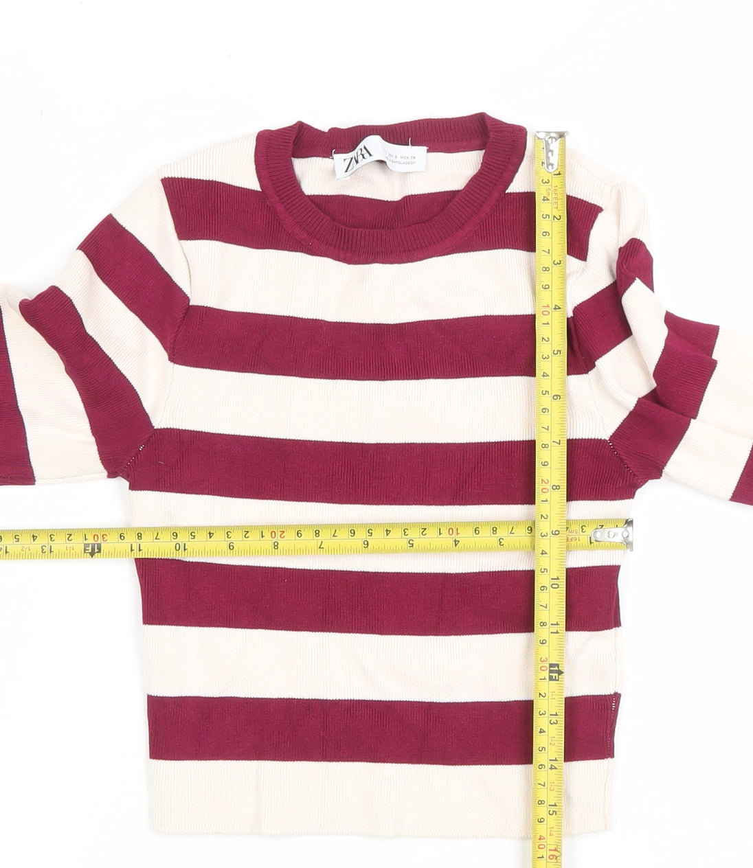 Womens UK Size S Zara Multicoloured Pullover Jumper