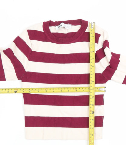Womens UK Size S Zara Multicoloured Pullover Jumper