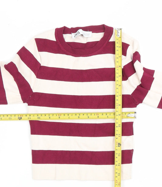 Womens UK Size S Zara Multicoloured Pullover Jumper
