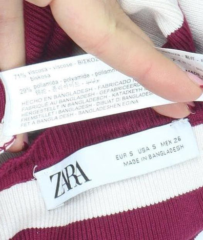 Womens UK Size S Zara Multicoloured Pullover Jumper