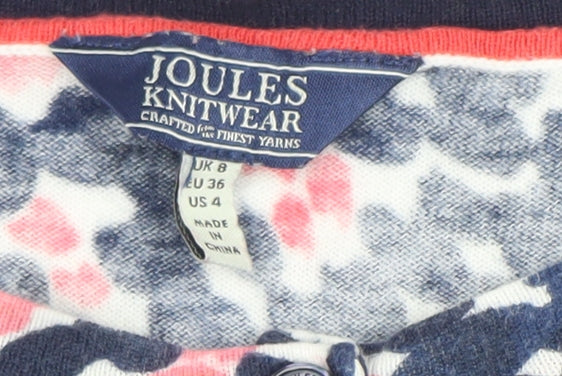 Womens UK Size 8 Joules Multicoloured Cardigan Jumper