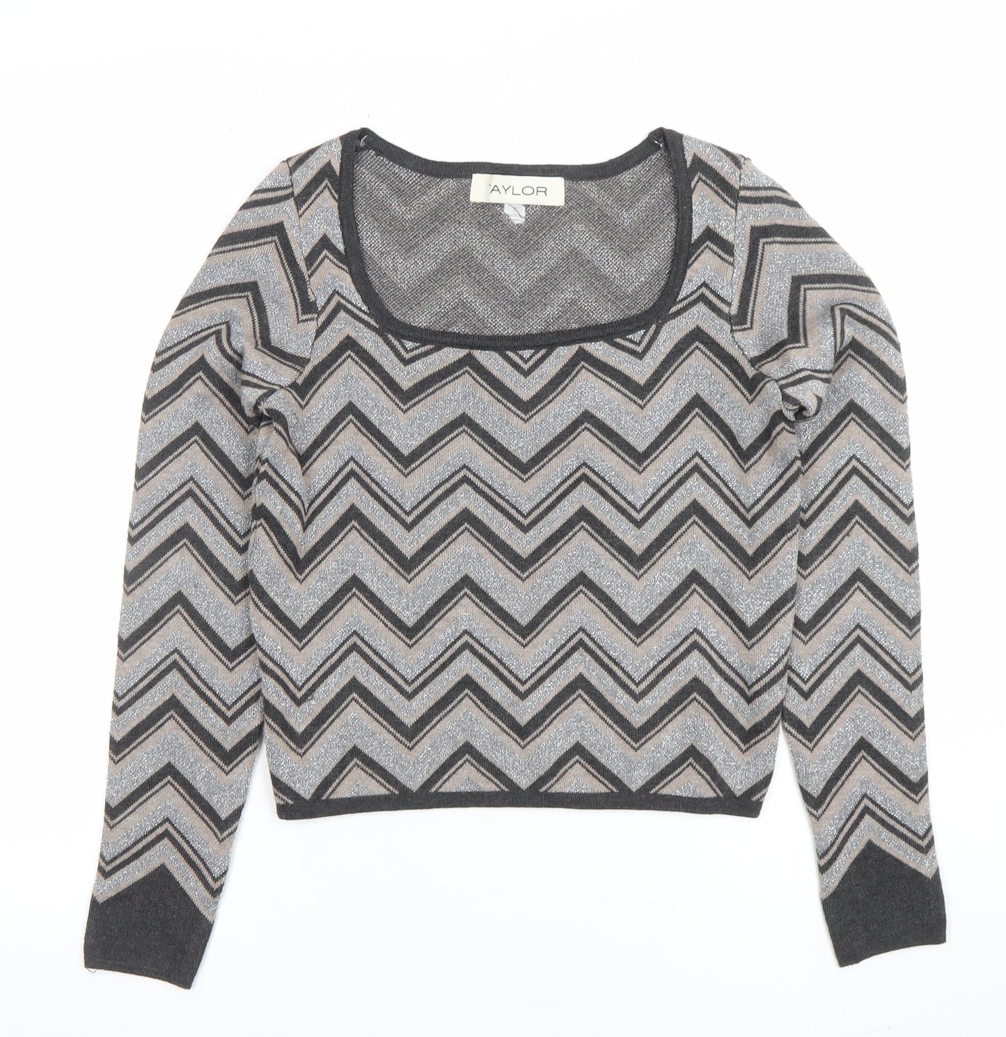 Womens UK Size M Taylor Grey Pullover Jumper
