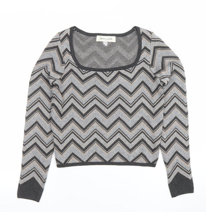 Womens UK Size M Taylor Grey Pullover Jumper