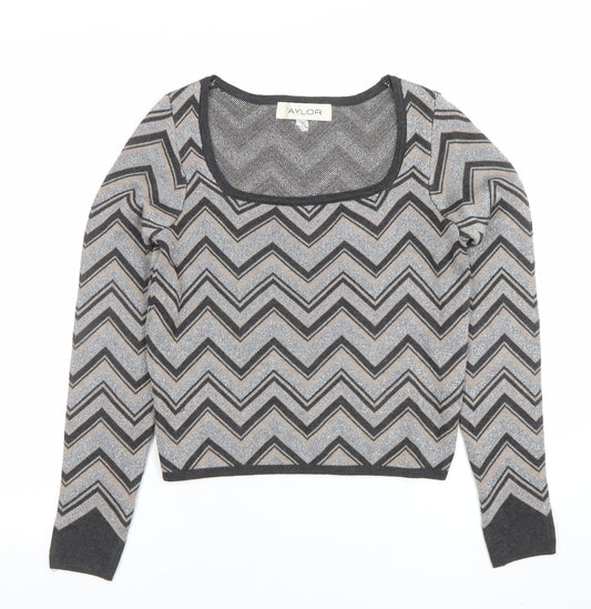 Womens UK Size M Taylor Grey Pullover Jumper